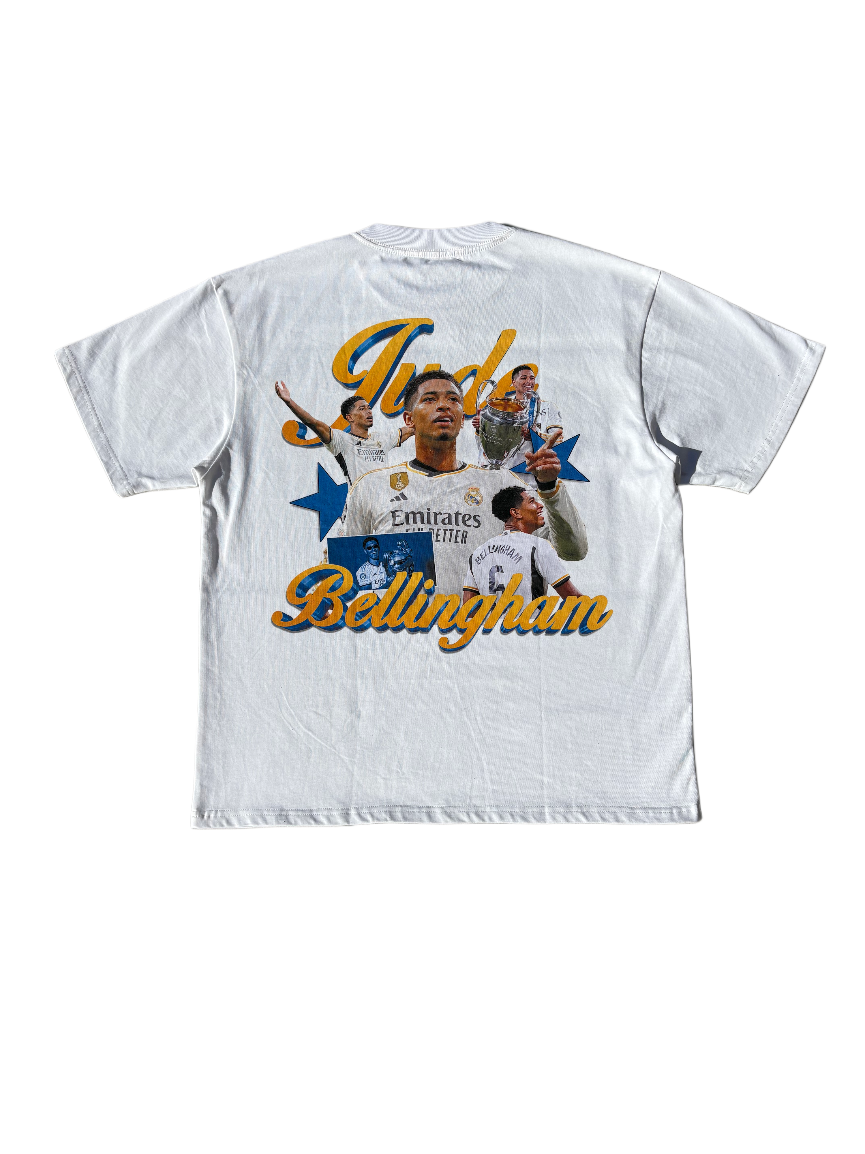 Jude Bellingham 'Golden Boy' Royal White Tee